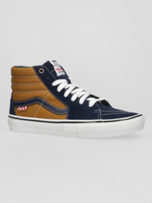 Blue and brown shop high top vans